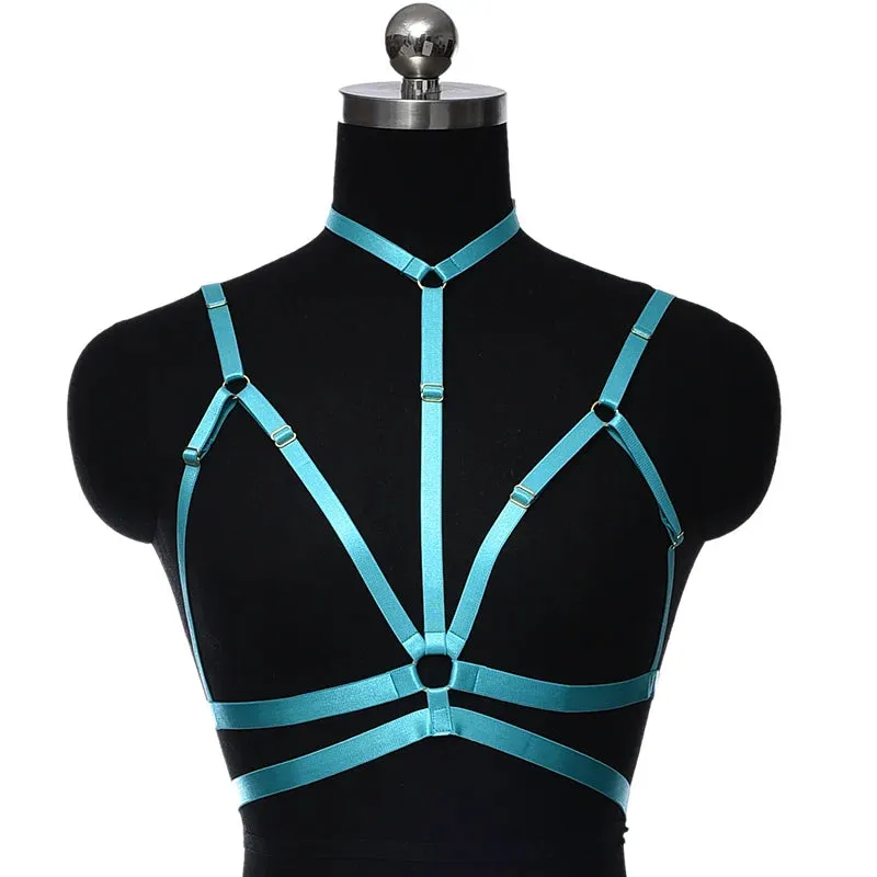Metallic Colours Elastic Harness Body Cage