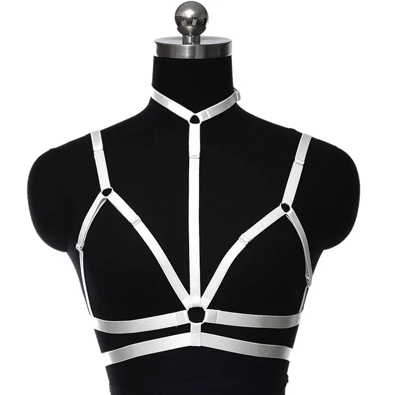Metallic Colours Elastic Harness Body Cage