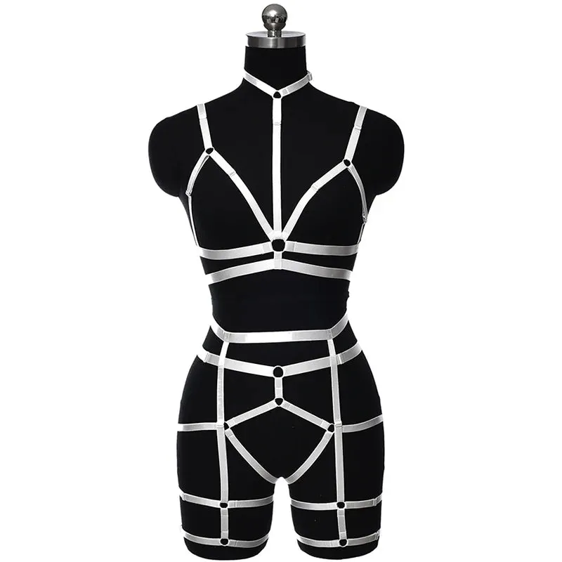 Metallic Colours Elastic Harness Body Cage