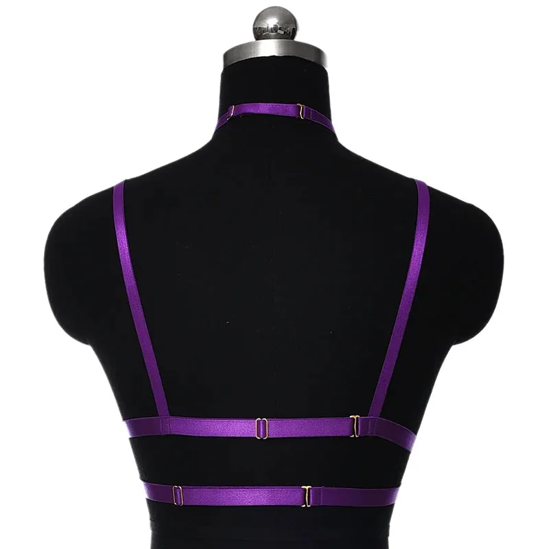 Metallic Colours Elastic Harness Body Cage