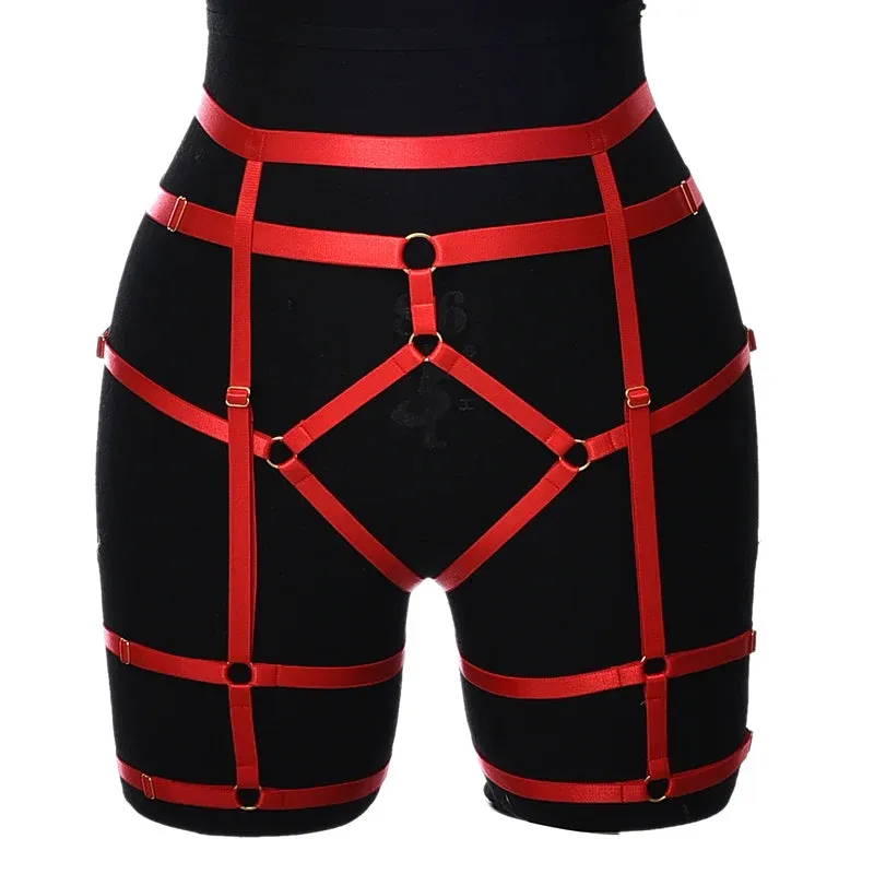 Metallic Colours Elastic Harness Body Cage