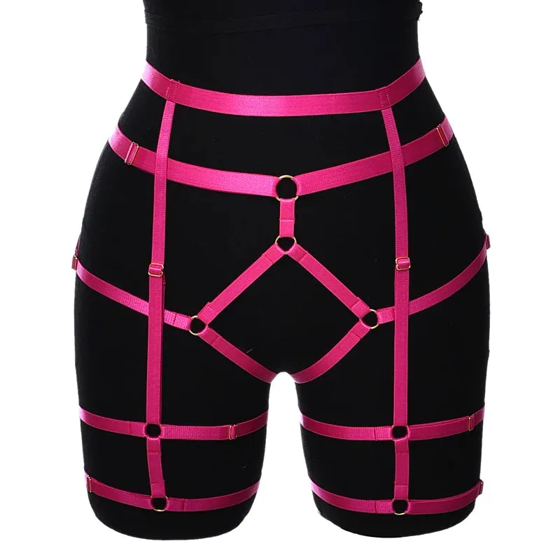 Metallic Colours Elastic Harness Body Cage