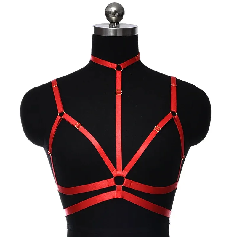 Metallic Colours Elastic Harness Body Cage