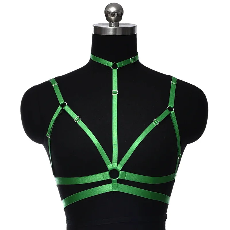 Metallic Colours Elastic Harness Body Cage