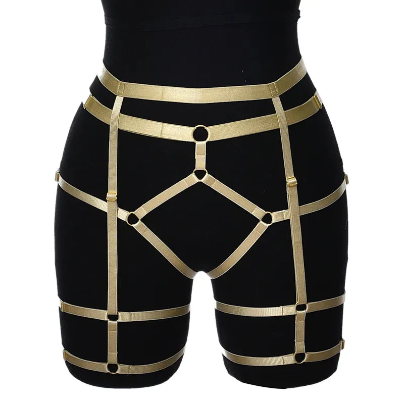 Metallic Colours Elastic Harness Body Cage