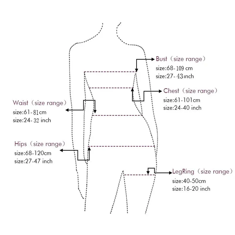 Metallic Colours Elastic Harness Body Cage