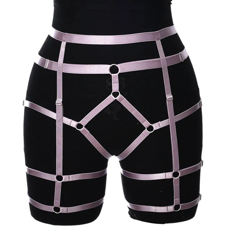 Metallic Colours Elastic Harness Body Cage
