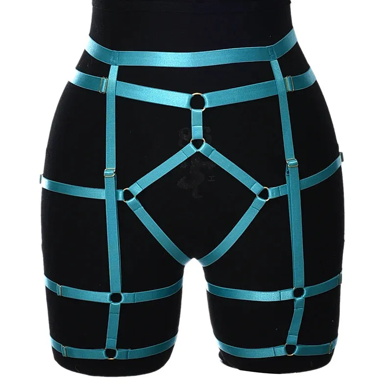 Metallic Colours Elastic Harness Body Cage