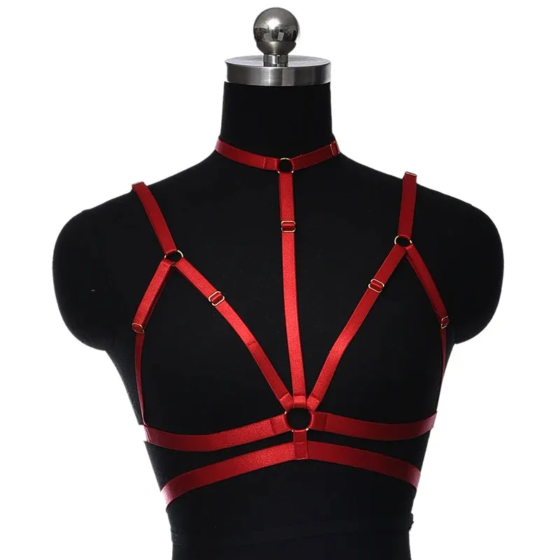 Metallic Colours Elastic Harness Body Cage