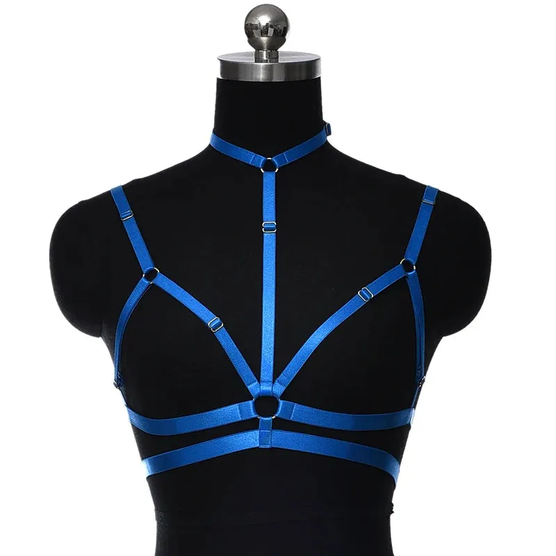 Metallic Colours Elastic Harness Body Cage