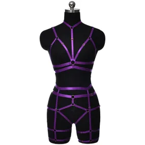 Metallic Colours Elastic Harness Body Cage