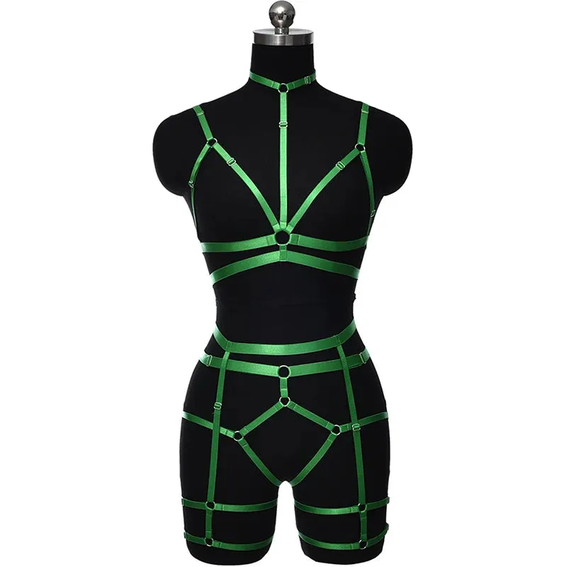 Metallic Colours Elastic Harness Body Cage