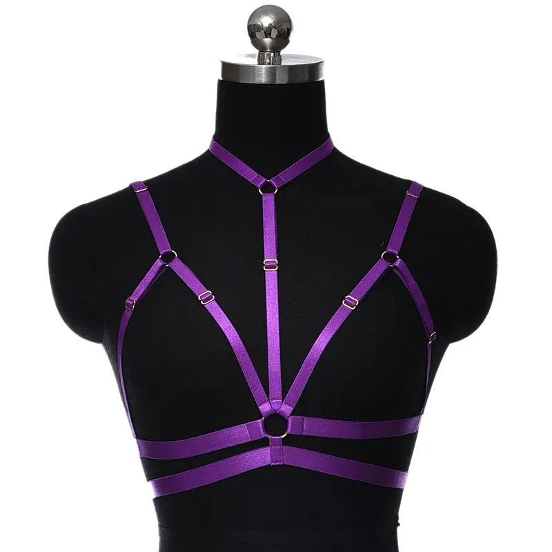 Metallic Colours Elastic Harness Body Cage