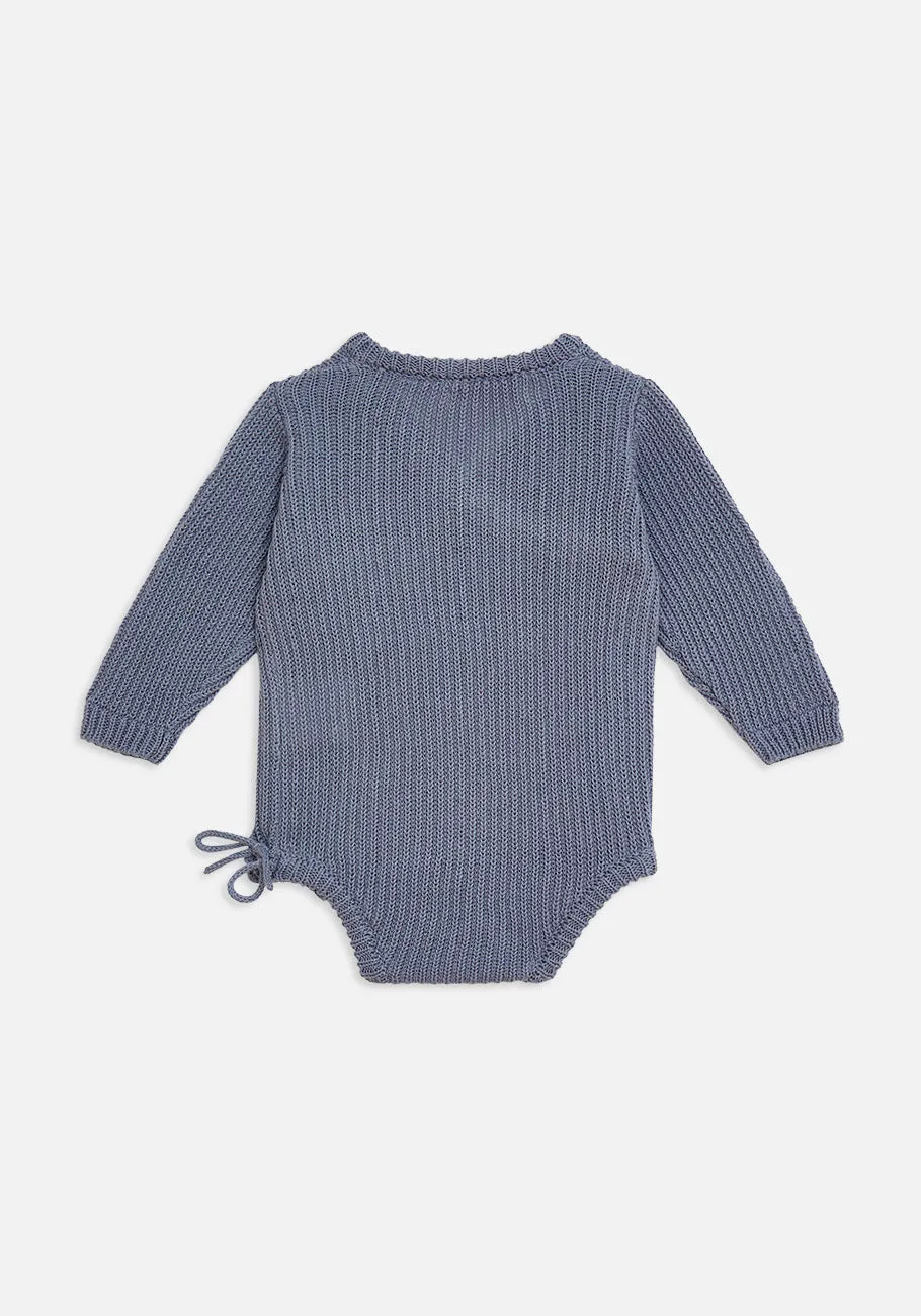 Miann & Co Baby - Knit Wrap Bodysuit - Cornflower