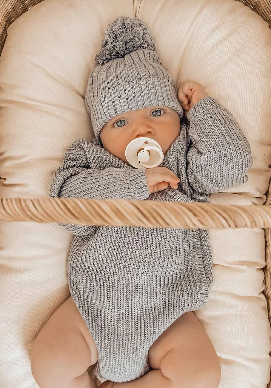 Miann & Co Baby - Knit Wrap Bodysuit - Cornflower