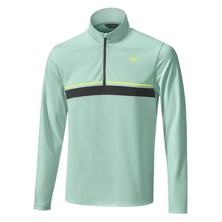Mizuno Breath Thermo ST 1/4 Zip Golf Pullover - Blue Green