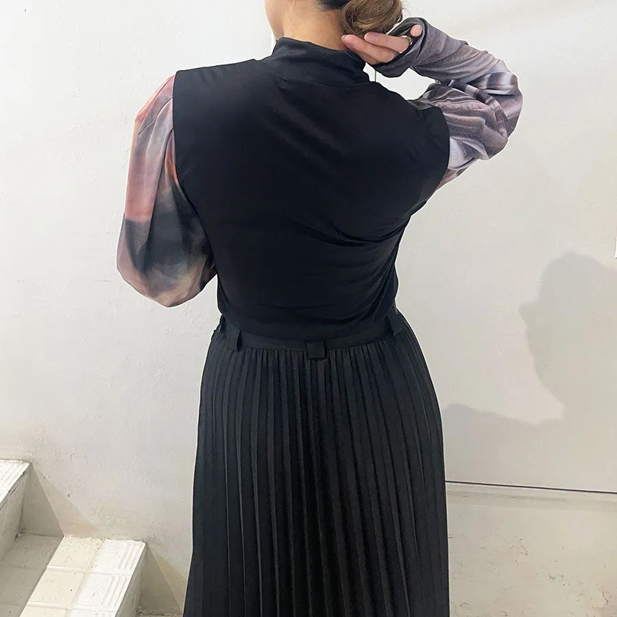 【mukasa/ムカサ】<br>RARE STONE PRINT BODYSUIT <br>MU-0408