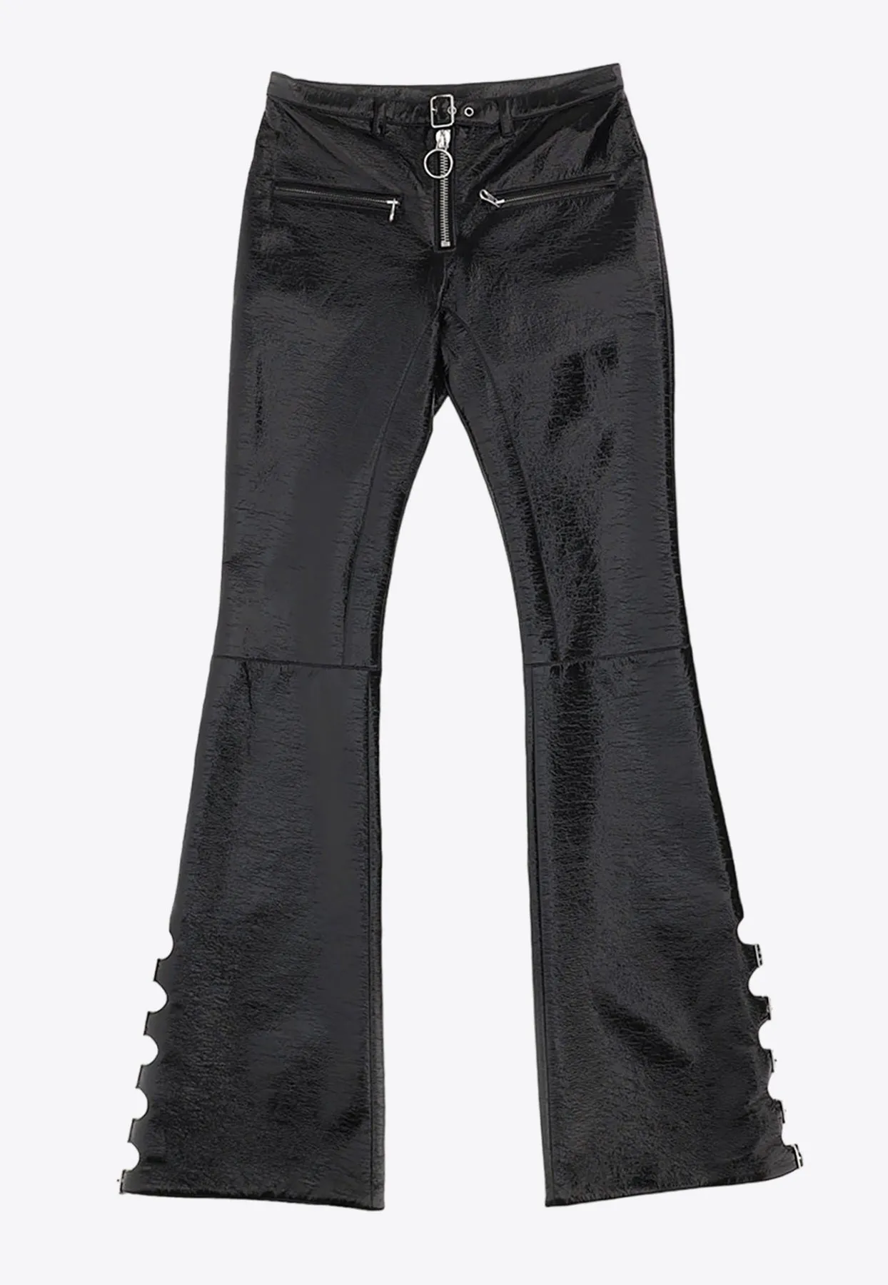 Multi-Buckle Bootcut Pants