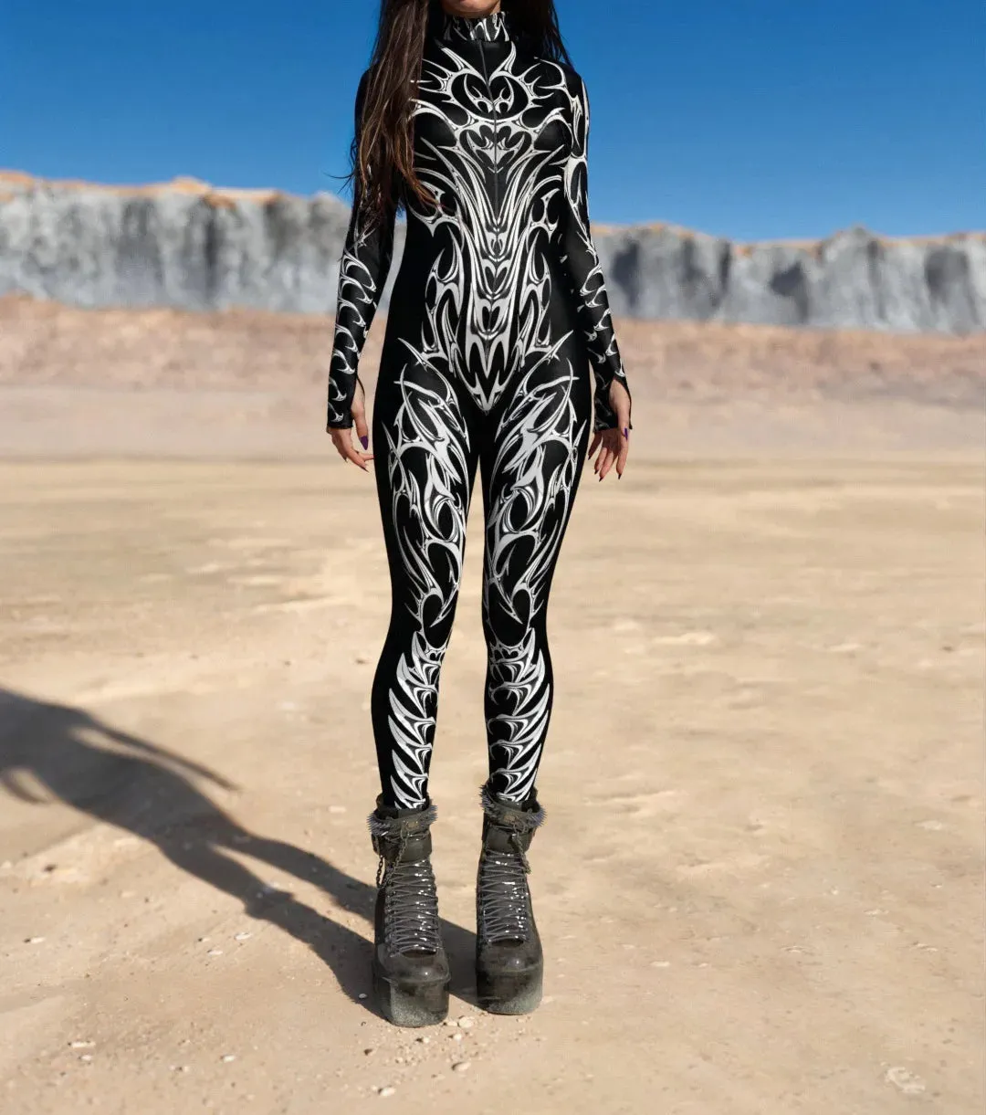 Multicolour Goddess Jumpsuit Cosplay Rave Festival Party Outfit