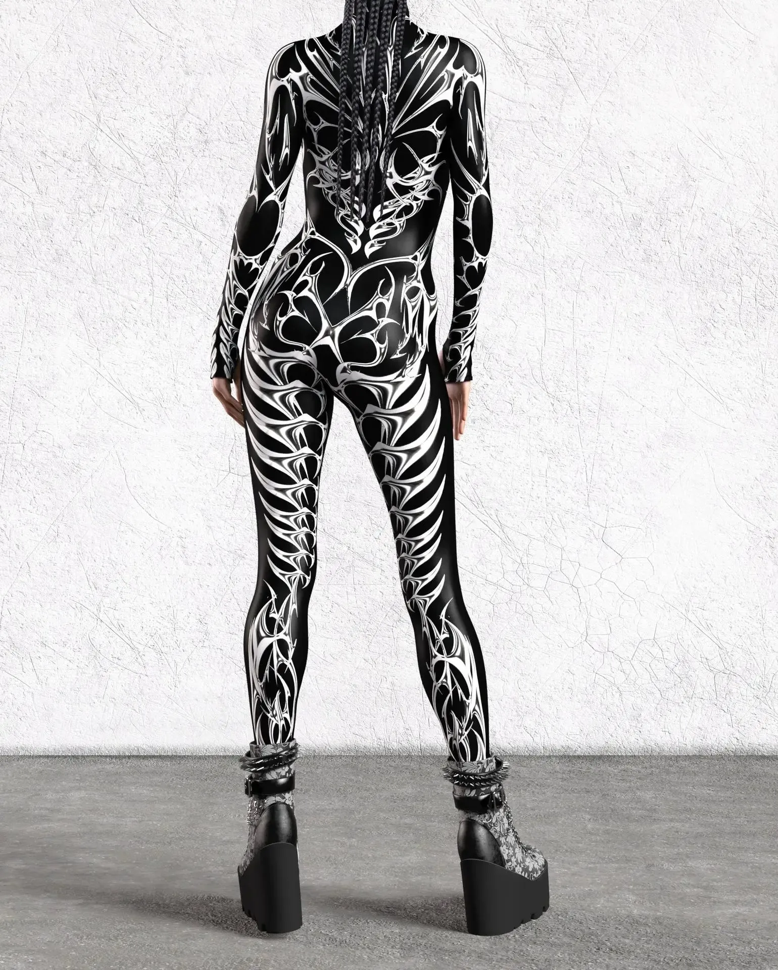 Multicolour Goddess Jumpsuit Cosplay Rave Festival Party Outfit
