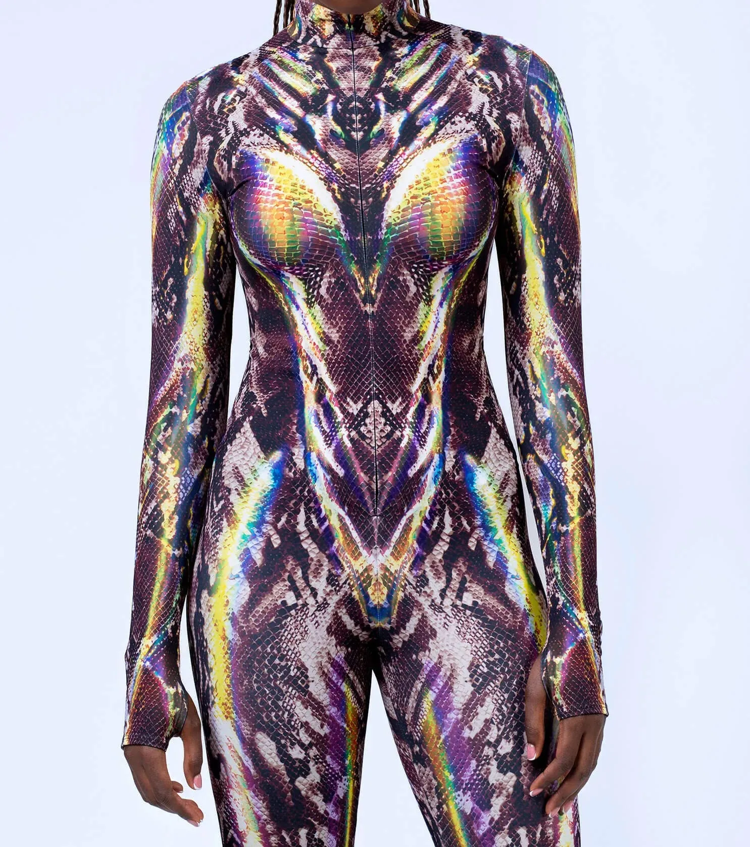 Multicolour Goddess Jumpsuit Cosplay Rave Festival Party Outfit