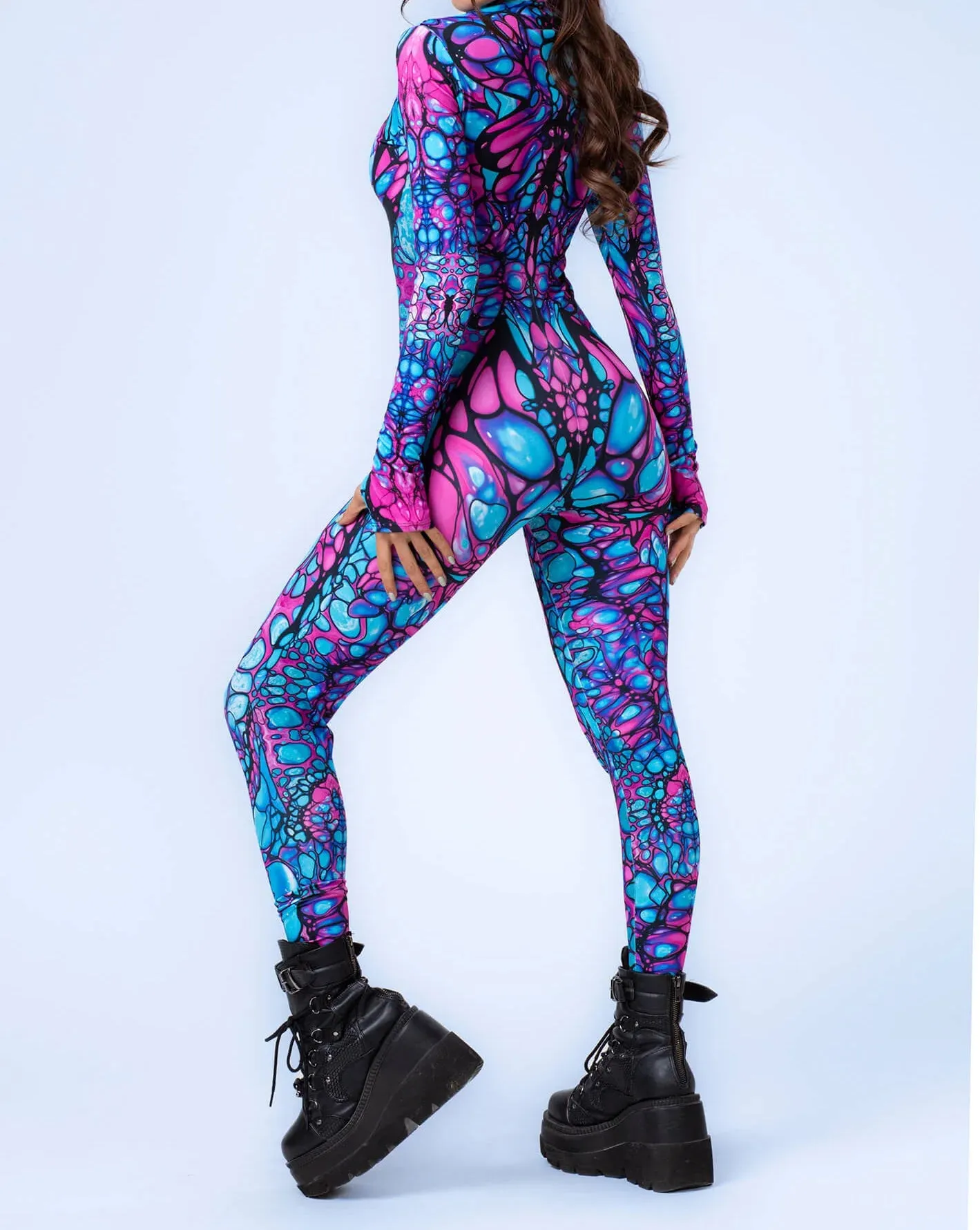 Multicolour Goddess Jumpsuit Cosplay Rave Festival Party Outfit