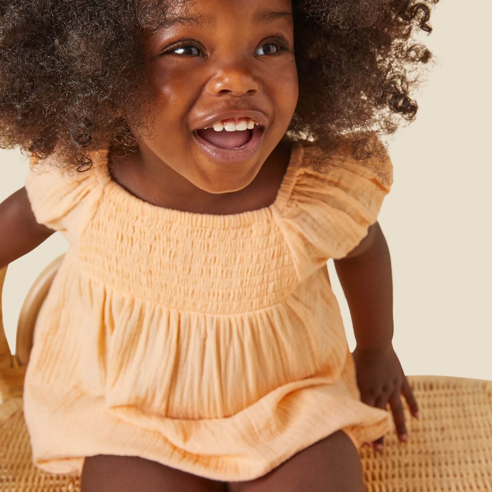 Muslin Smocked Bodysuit