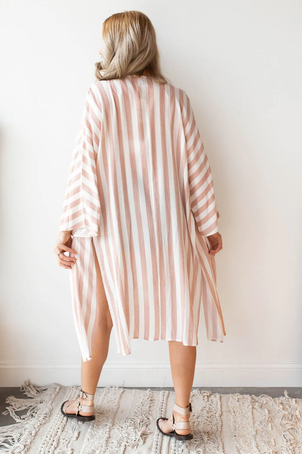nautical stripe kimono