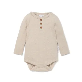 Oatmeal Marle Rib Bodysuit