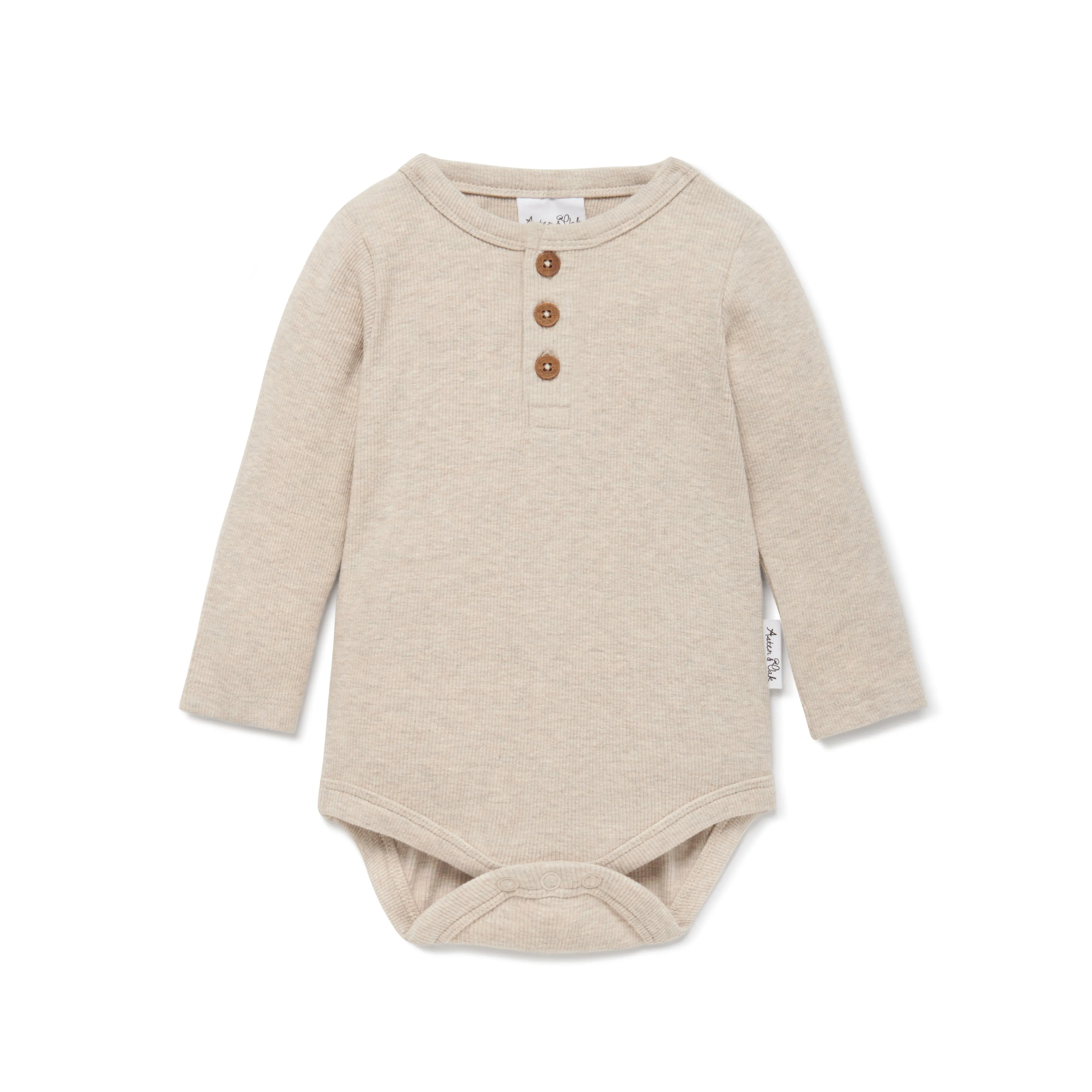 Oatmeal Marle Rib Bodysuit