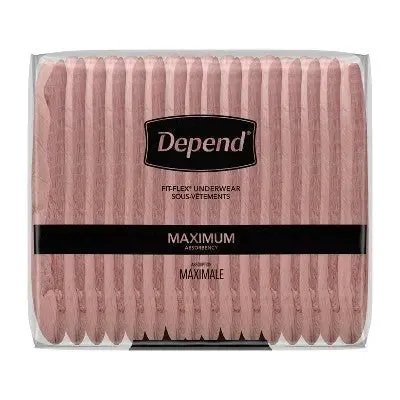 Open Box - Depend FIT-FLEX Adult Incontinence Underwear for Women - Maximum Absorbency - M - Blush - 42ct