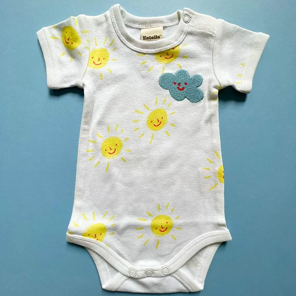 Organic Cotton Baby Bodysuit Sunshine Print
