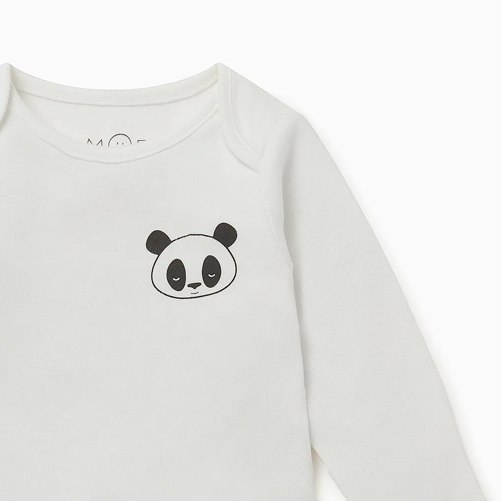 Panda Pal Long Sleeve Bodysuit 4 Pack