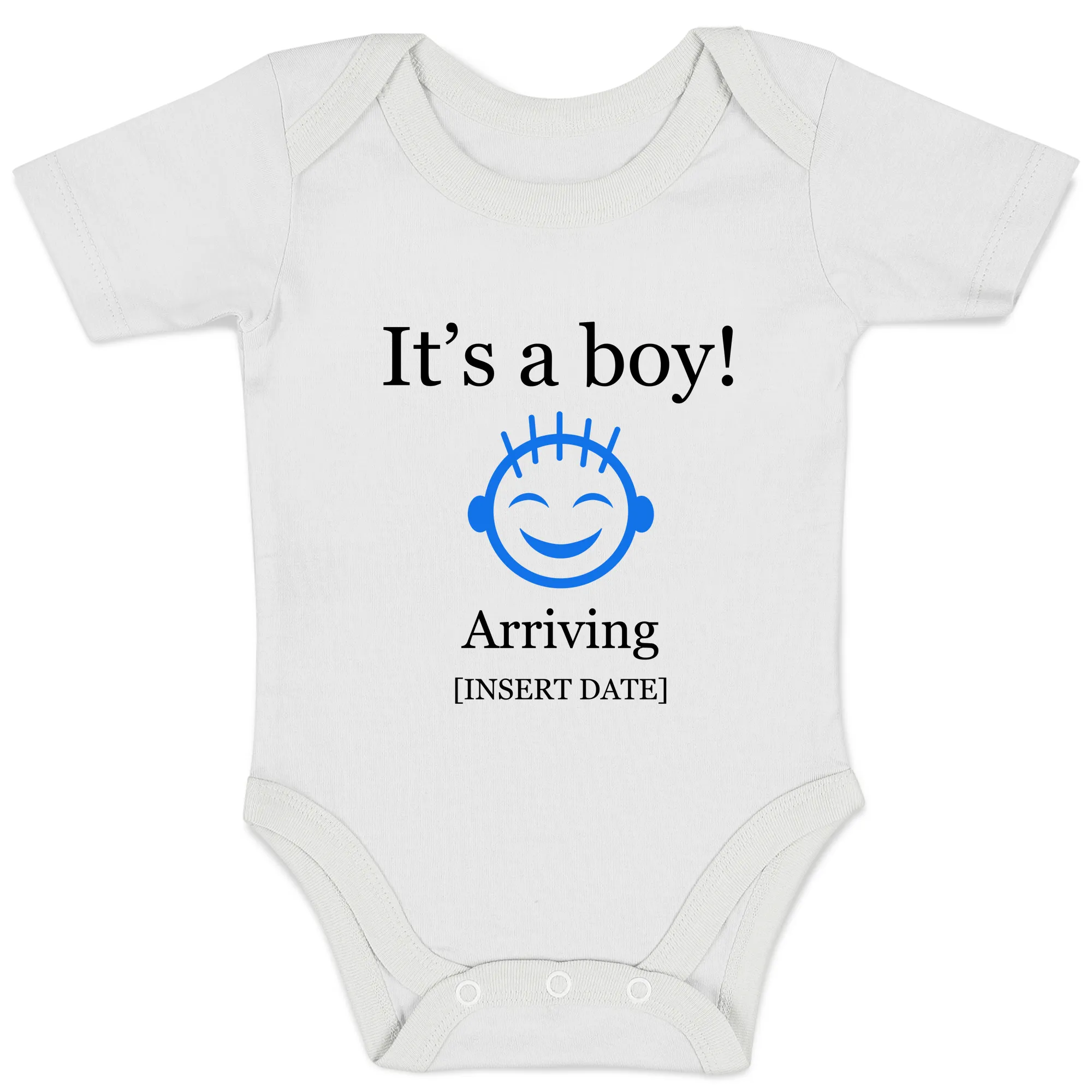 [Personalized] Endanzoo Gender Baby Reveal Organic Baby Bodysuit - It's a BOY