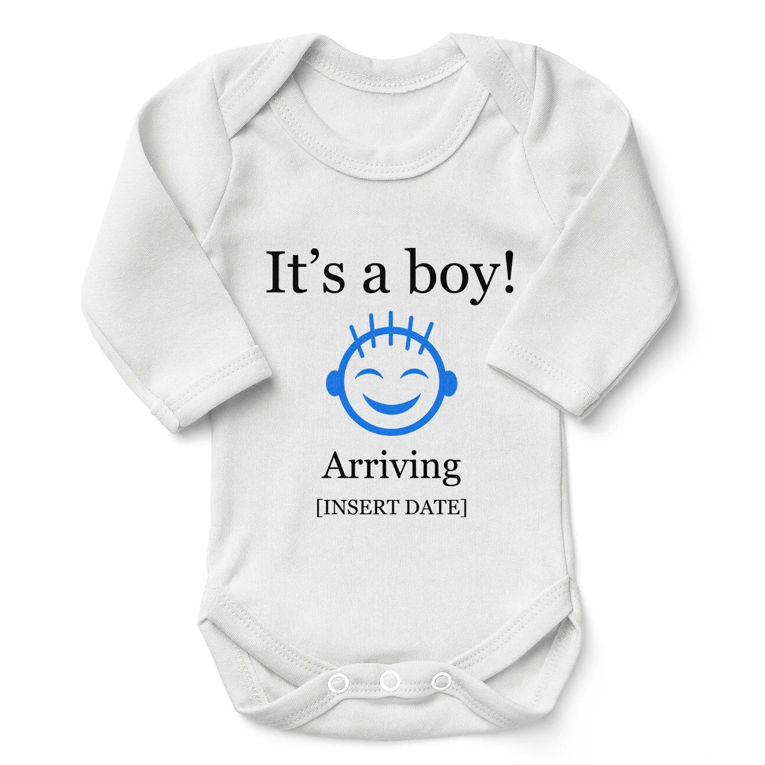 [Personalized] Endanzoo Gender Baby Reveal Organic Baby Bodysuit - It's a BOY
