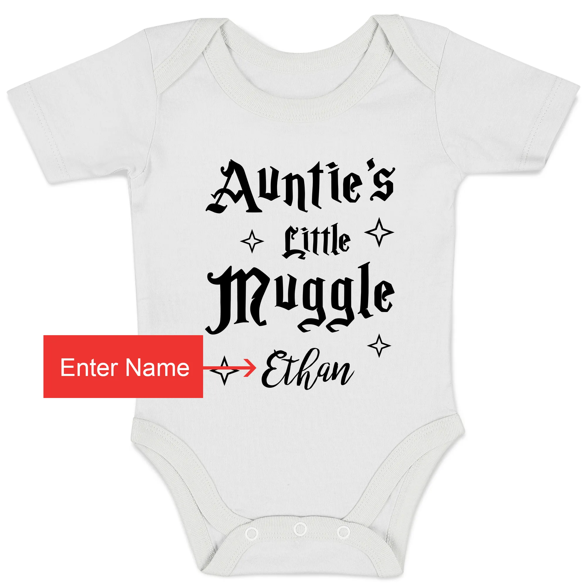 [Personalized] Endanzoo Organic Baby Bodysuit - Auntie's Little Muggle