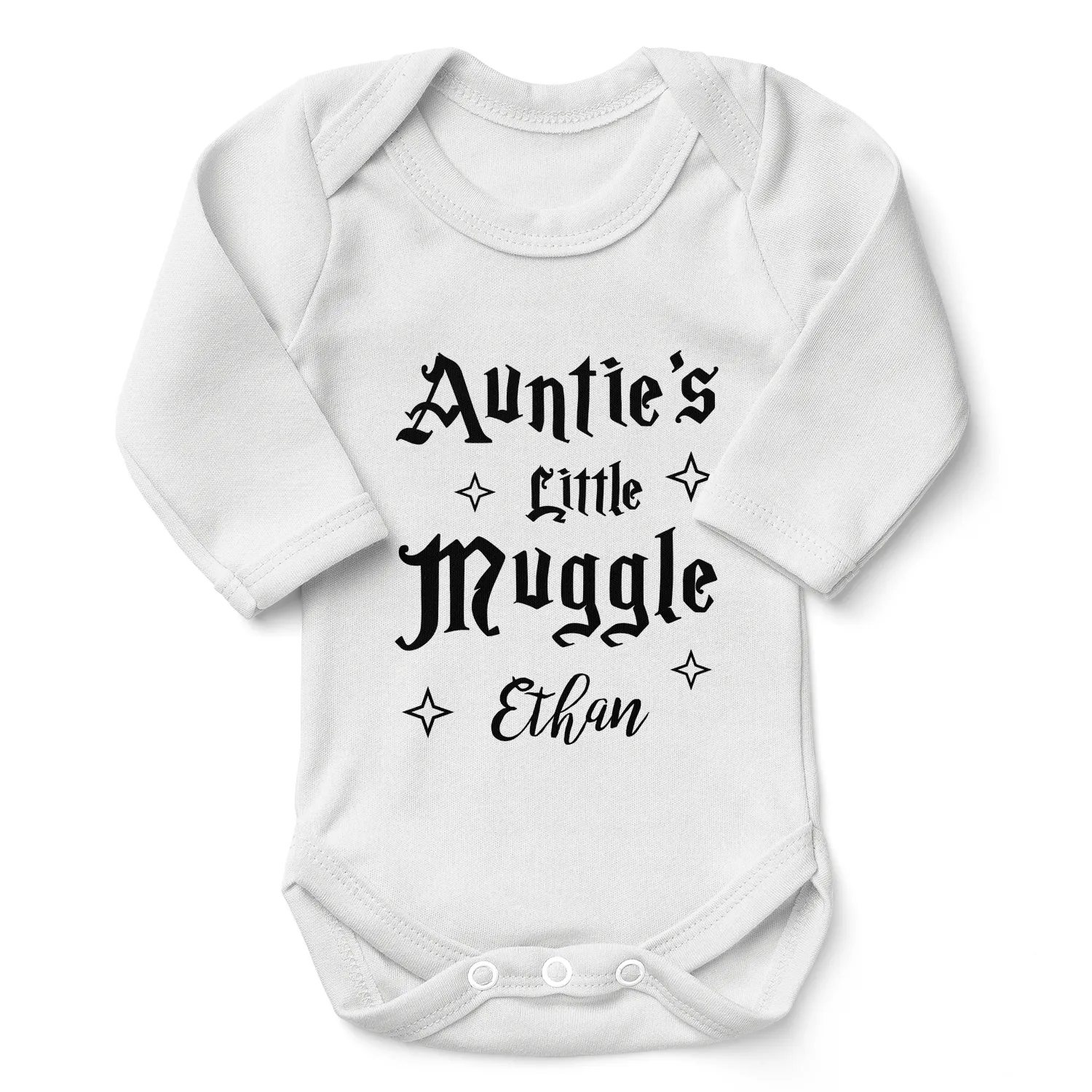 [Personalized] Endanzoo Organic Baby Bodysuit - Auntie's Little Muggle