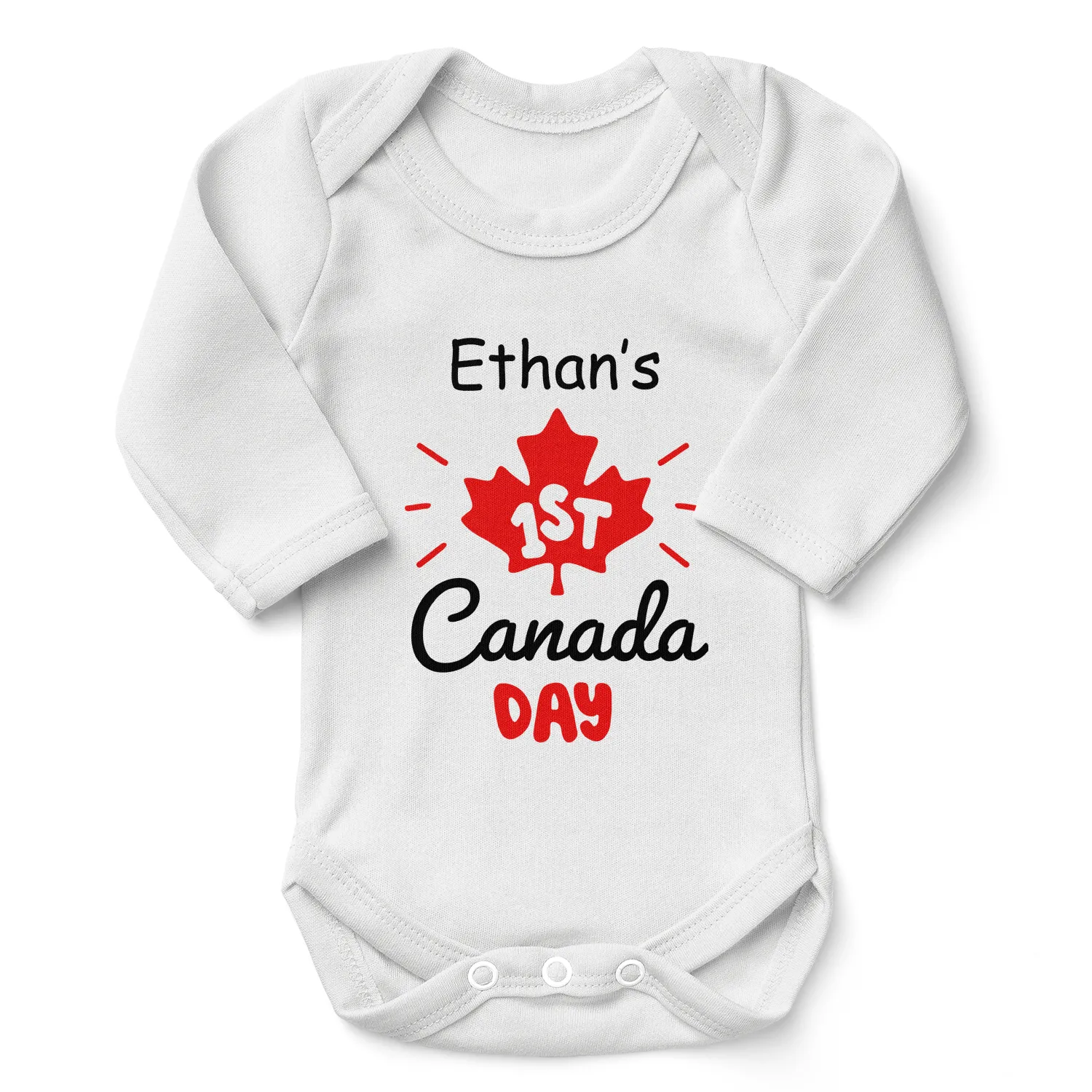 [Personalized] Endanzoo Organic Baby Bodysuit - First Canada Day
