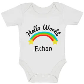 [Personalized] Endanzoo Organic Baby Bodysuit - Hello World