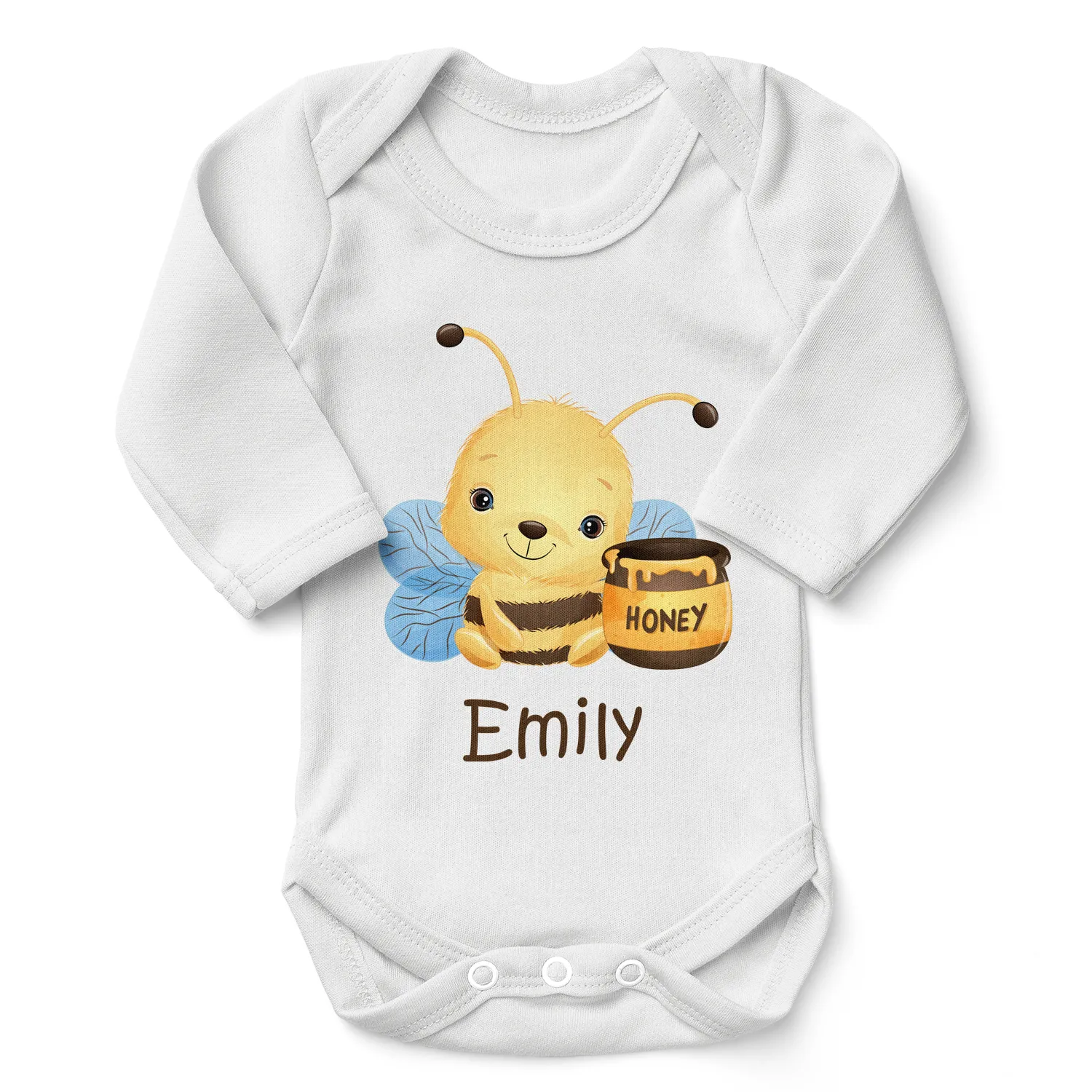 [Personalized] Endanzoo Organic Baby Bodysuit - Honey Bee