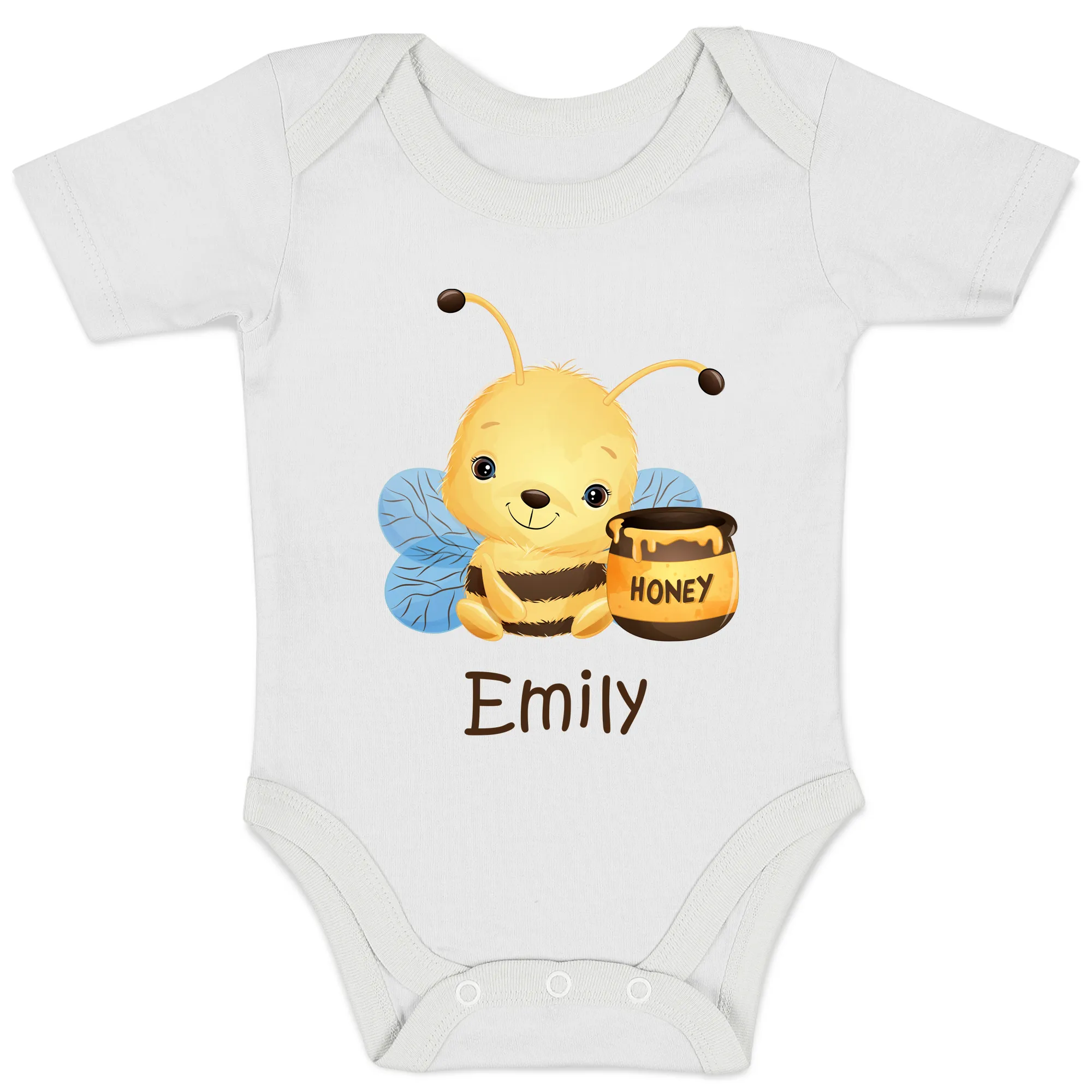 [Personalized] Endanzoo Organic Baby Bodysuit - Honey Bee