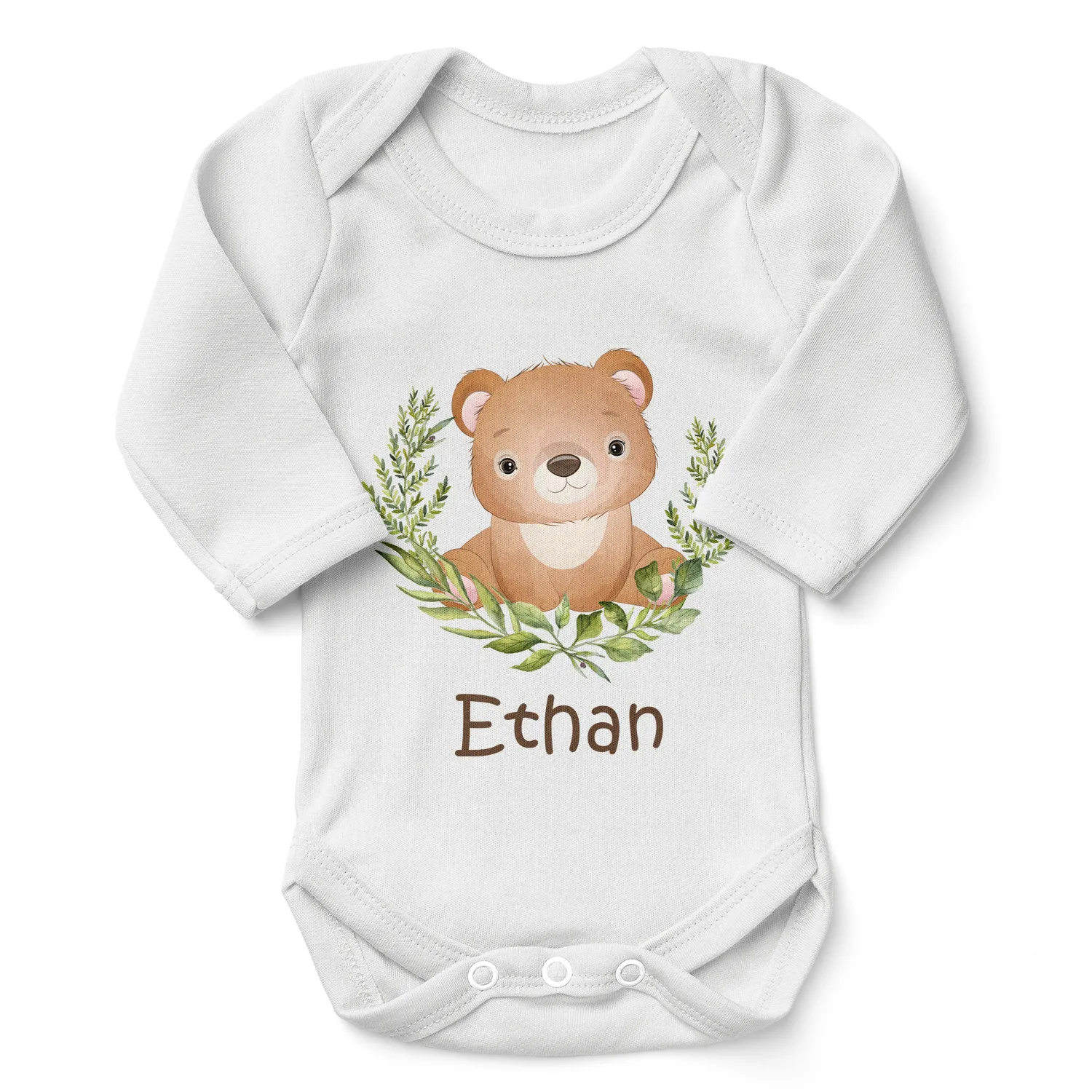 [Personalized] Endanzoo Organic Baby Bodysuit - Little Bear