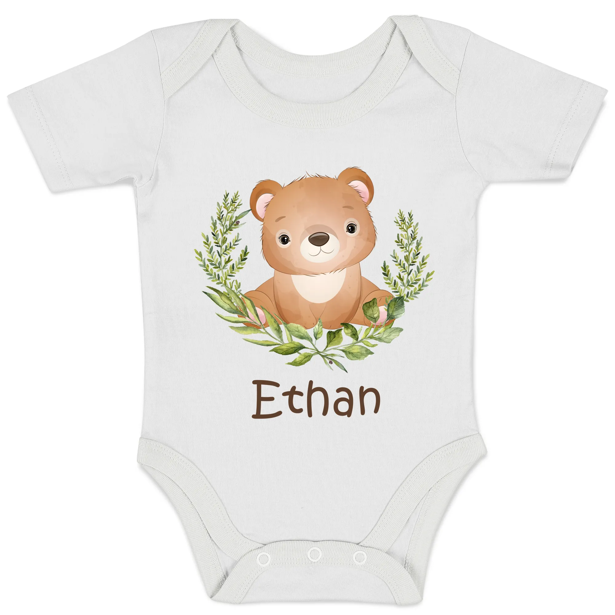 [Personalized] Endanzoo Organic Baby Bodysuit - Little Bear