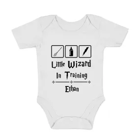 [Personalized] Endanzoo Organic Baby Bodysuit - Little Wizard in Training