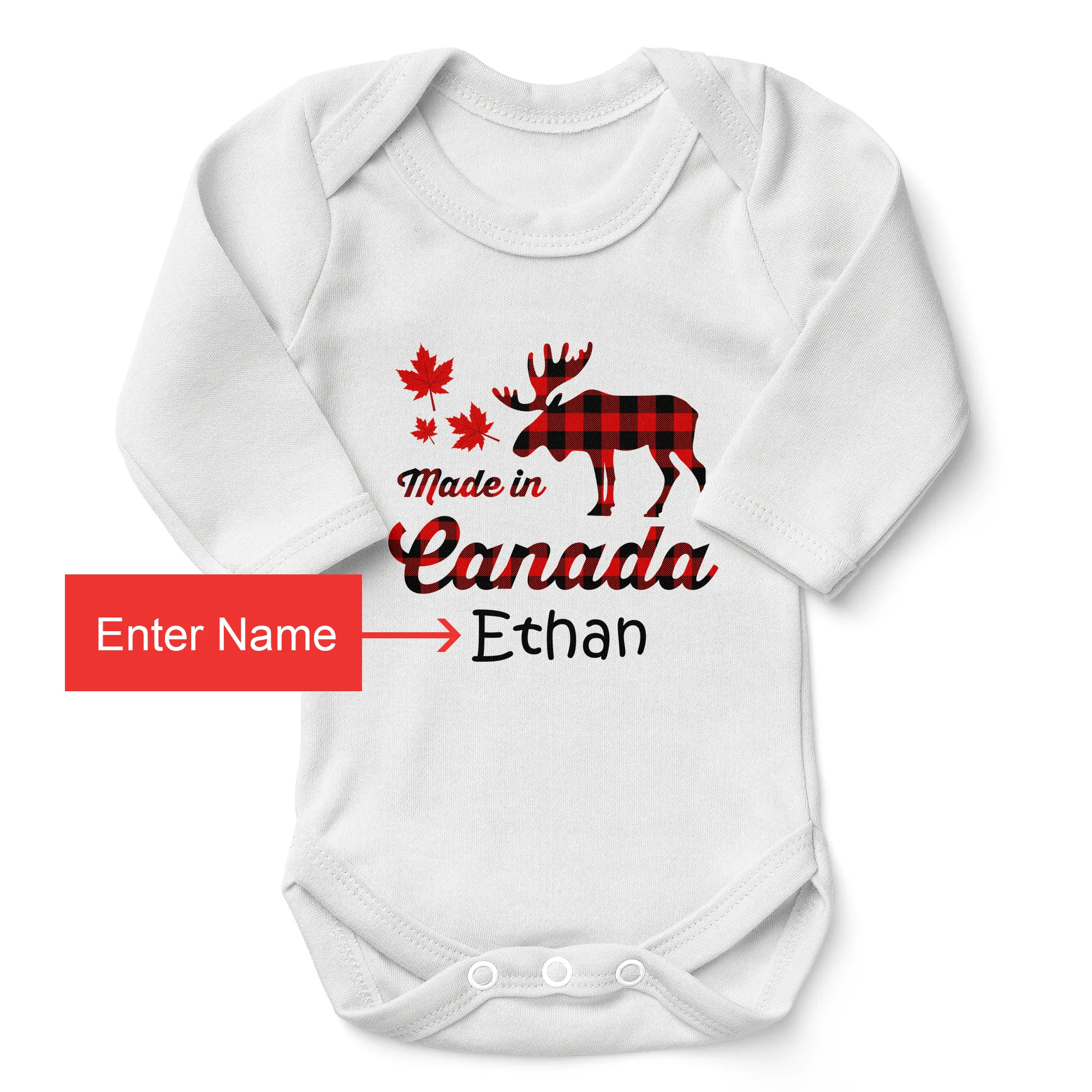 [Personalized] Endanzoo Organic Baby Bodysuit - Made in Canada