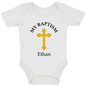 [Personalized] Endanzoo Organic Baby Bodysuit - My Baptism / Christening Day (White)