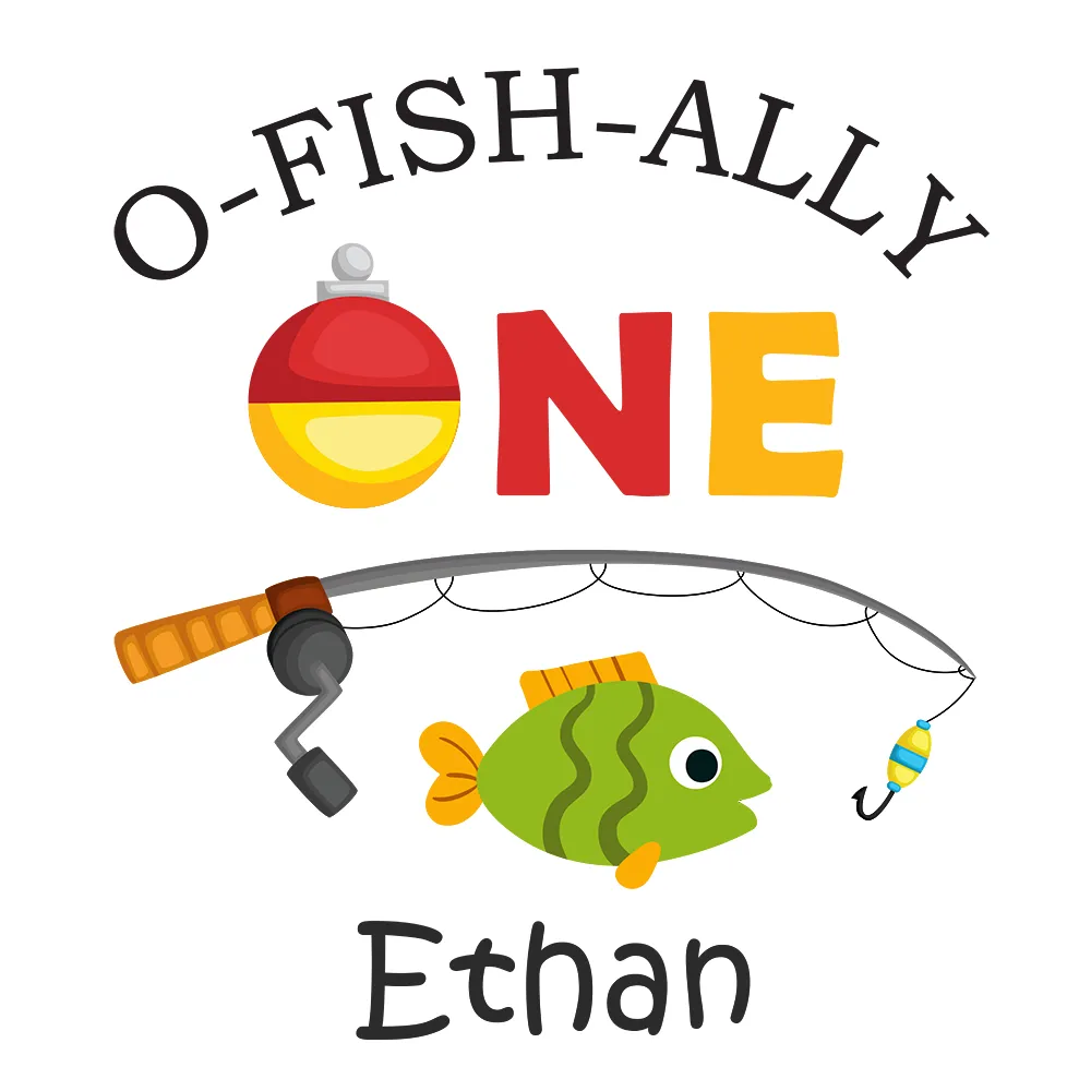 [Personalized] Endanzoo Organic Baby Bodysuit - O-fish-ally ONE Birthday