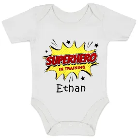 [Personalized] Endanzoo Organic Baby Bodysuit - Superhero in Training