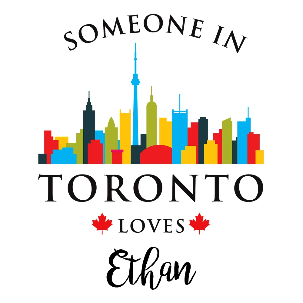 [Personalized] Endanzoo Organic Long Sleeve Baby Bodysuit - Someone in Toronto Loves You