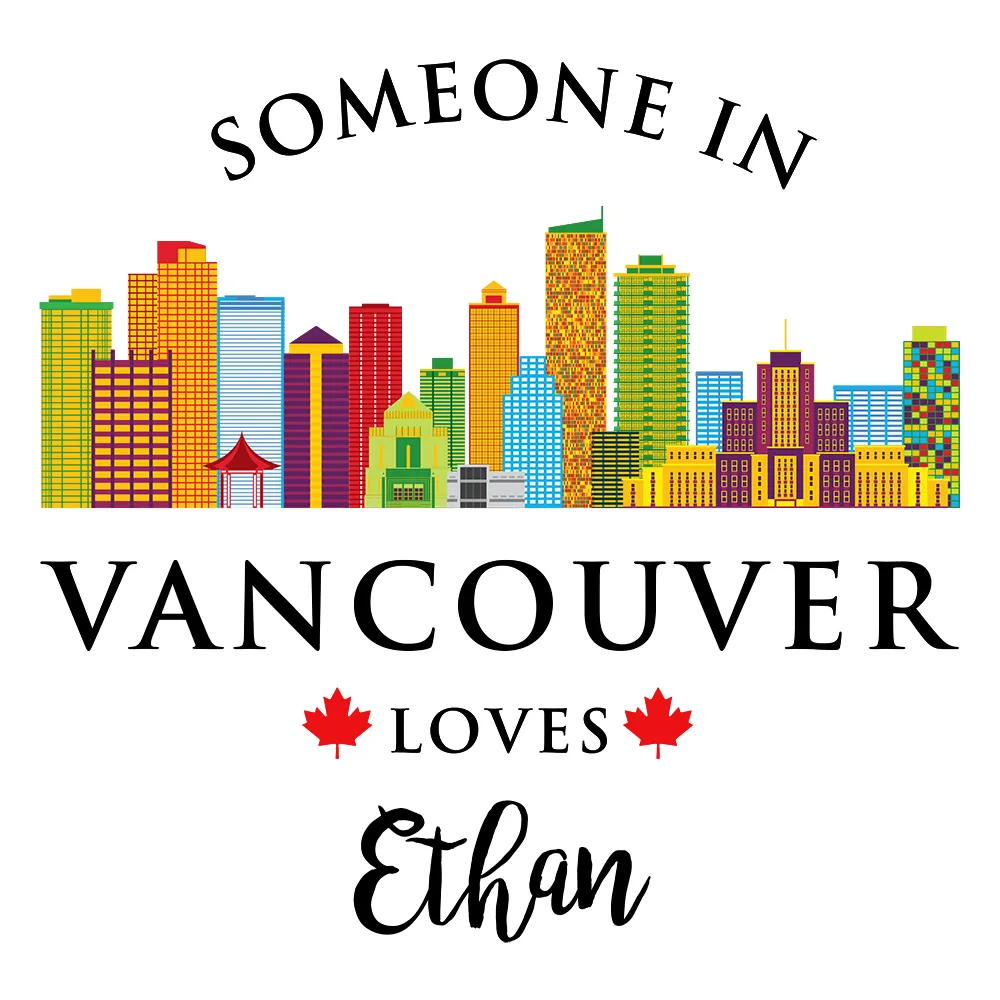 [Personalized] Endanzoo Organic Long Sleeve Baby Bodysuit - Someone in Vancouver Loves You